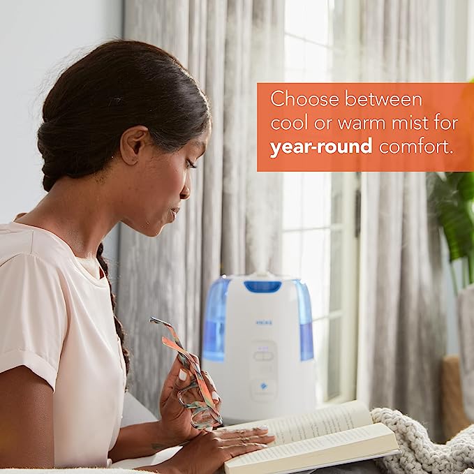 Vicks Dual Comfort Cool + Warm Mist Humidifier with Fusion Mist