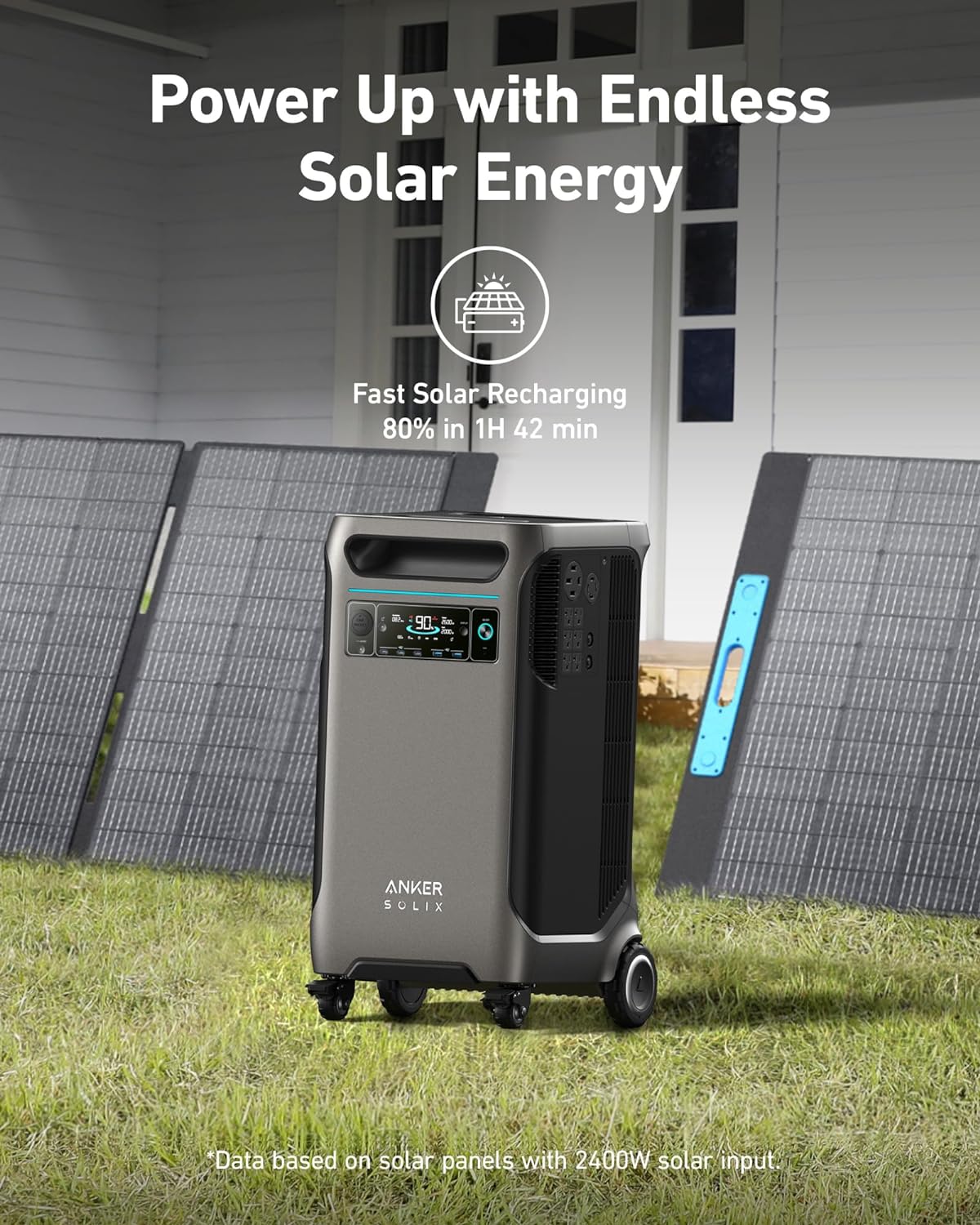 Anker SOLIX F3800 + PS400 Solar Panel 400W | Wellbots | Free