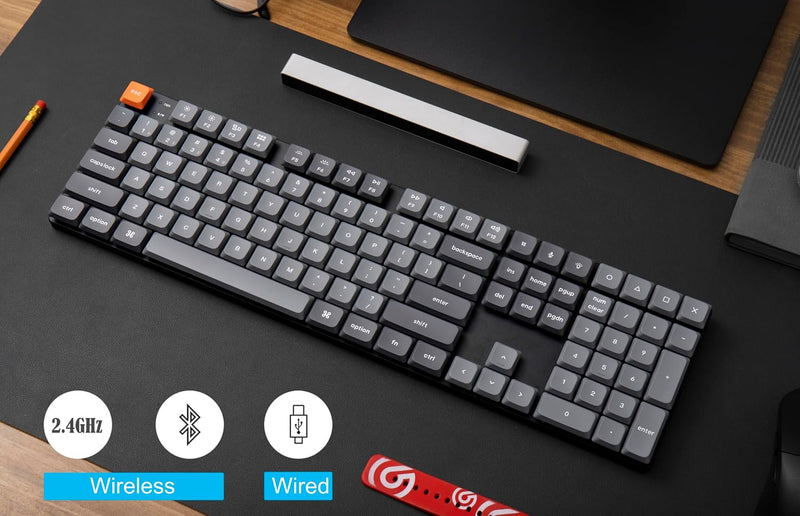 Teclado Keychron K5 Max con interruptores Gateron RGB intercambiables y retroiluminación marrón