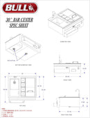 Bull Stainless Steel 30" Bar Center w/Sink