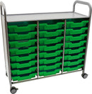 Gratnells Callero Plus Treble Cart with Shallow Trays  40.9 x 18.5 x 41.5 in
