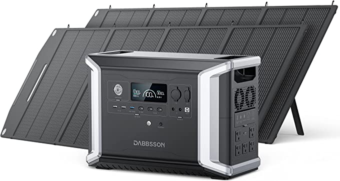 Dabbsson DBS2300 Portable Power Station + 2x DBS200S Solar Panel