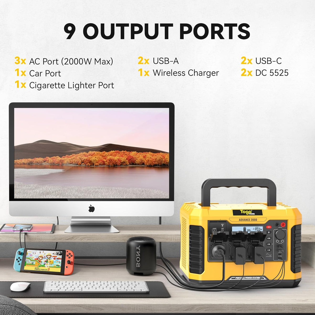 Togo POWER Portable Power Station Advance 2000| Wellbots | Free