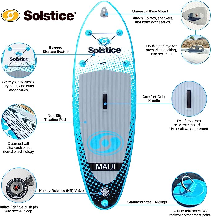 Solstice Maui Inflatable Youth Stand Up Paddleboard