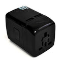 Adaptador de enchufe de viaje internacional para uso mundial con cargador USB dual. Funciona en Europa, Asia, África, América Central, Japón y más de 150 países. Travel Mate.