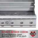 Bull 30" Angus Drop In Grill w/light NG- 4 Burner / 75,000 BTU's