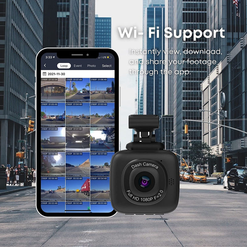 myGEKOgear by Adesso Orbit 500 Full HD 1080p Wi-Fi Dash Cam