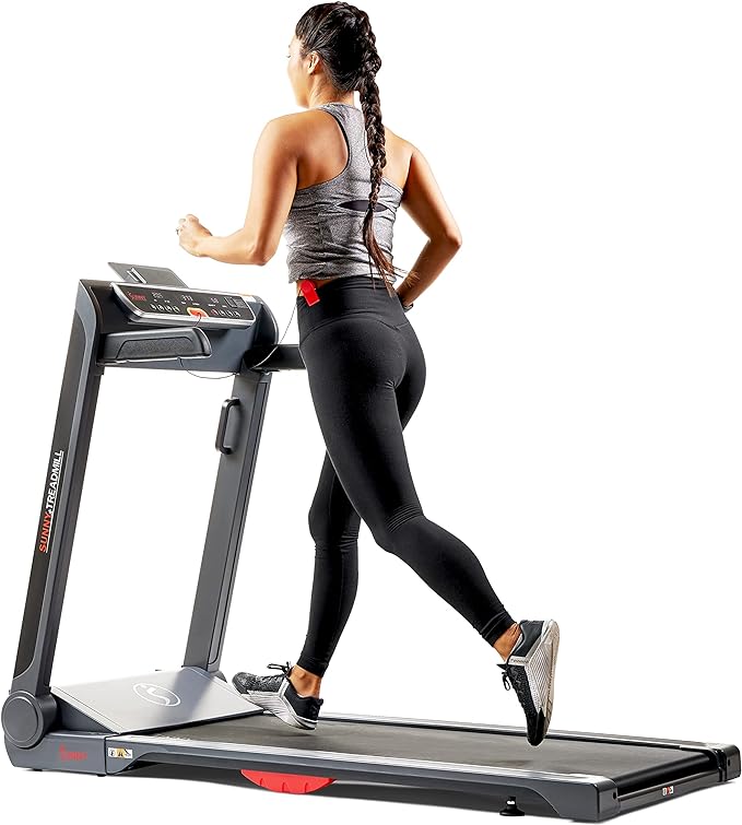 Cinta de correr Smart Strider de Sunny Health &amp; Fitness con plataforma LoPro de 20" de ancho - SF-T7718SMART