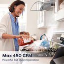 Ciarra 30 inch Wall Mount Range Hood with 3-speed Extraction