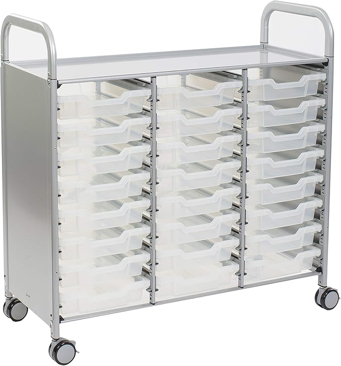 Gratnells Callero Plus Treble Cart with Shallow Trays  40.9 x 18.5 x 41.5 in