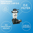 Filtro DE Hayward Perflex® con bomba PowerFlo Matrix® de 1 HP