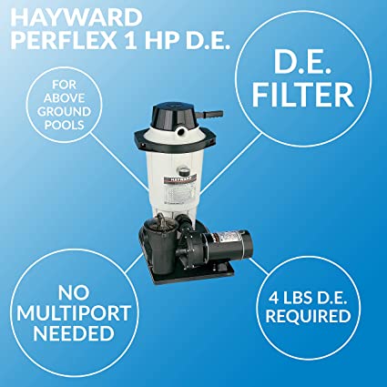Hayward Perflex® D.E. Filter w/ 1 HP PowerFlo Matrix® Pump
