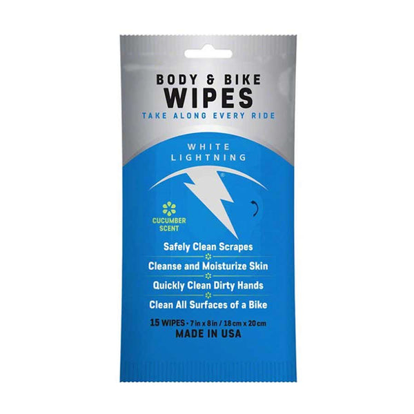 White Lightning Body & Bike Wipes