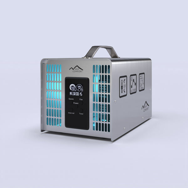 Generador de ozono y purificador de aire comercial New Comfort de acero inoxidable de 9000 a 14 000 mg/h