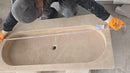 Light Travertine Natural Stone Basin Travertine Above Vanity Bathroom Sink