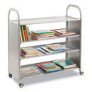 Gratnells Callero Flat Shelf Book Cart  40.20x16.90x41.50in Steel
