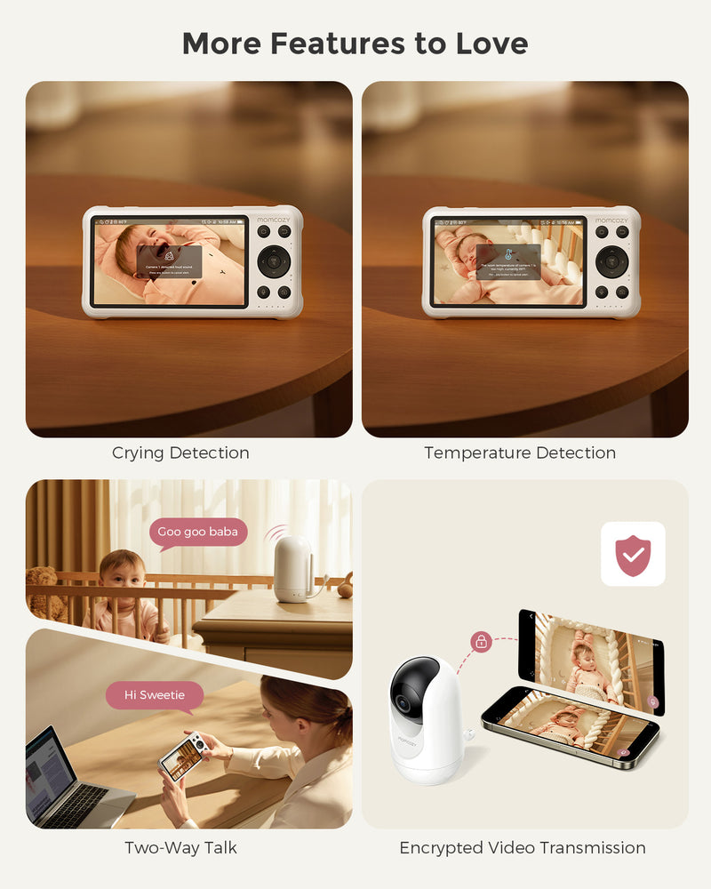 Momcozy 5-Inch Dual-mode Smart Baby Monitor-BM04