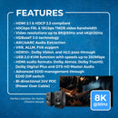 8K HDMI & KVM Extender over HDBaseT 3.0 up to 330 feet (BK-EXB330EAU-K)