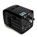 Adaptador de enchufe de viaje internacional para uso mundial con cargador USB dual. Funciona en Europa, Asia, África, América Central, Japón y más de 150 países. Travel Mate.