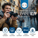 Adaptador de viaje para Alemania y Francia - 2 en 1 - Tipo E/F - Diseño compacto (US-9)