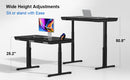 ErgoAV- ErgoFX 57" standing desk with built in drawer and power management