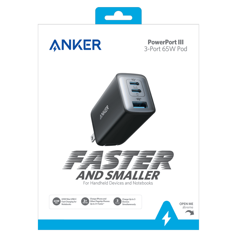 Anker 65W 3 Port Wall Charger