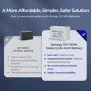 Renogy RNG-BATT-AGM12-100 - Batería Renogy de ciclo profundo AGM de 12 V y 100 Ah para productos fuera de la red, vehículos recreativos
