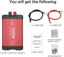 ALLWEI 1500W Pure Sine Wave Inverter 12V to 110V AC