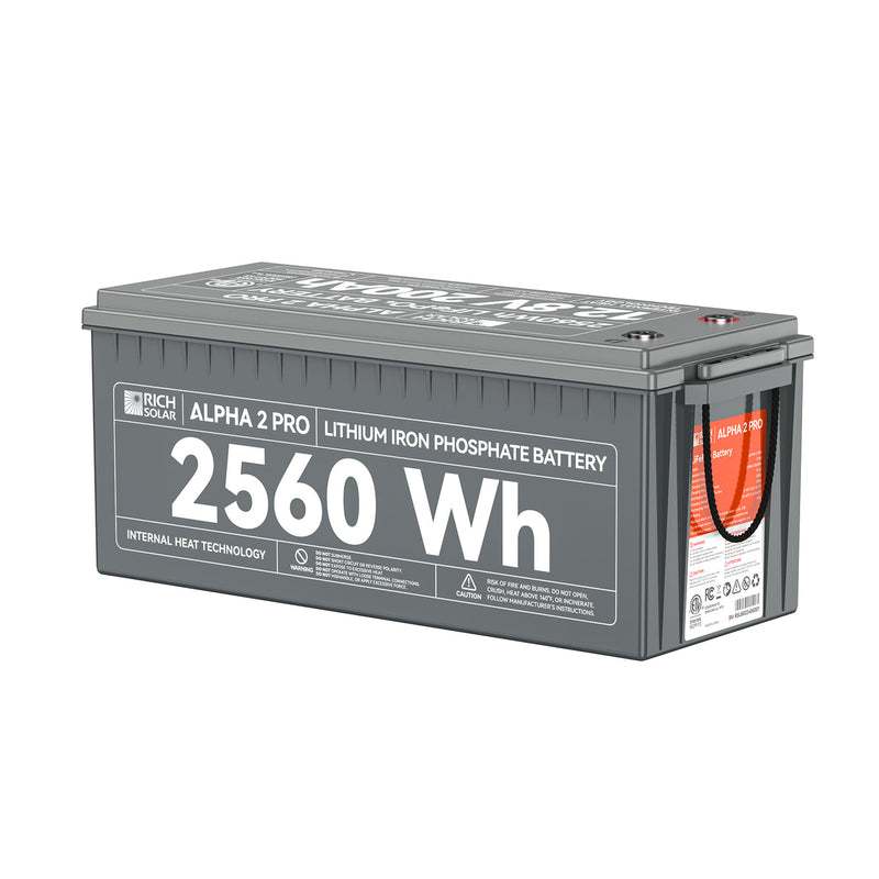 Rich Solar ALPHA 2 PRO | 12V 200Ah LiFePO4 Battery