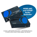 Extensor de audio HDMI ARC y S/PDIF hasta 150 m con CAT 6/7 (ARC-EX300-K)