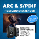 Extensor de audio HDMI ARC y S/PDIF hasta 150 m con CAT 6/7 (ARC-EX300-K)