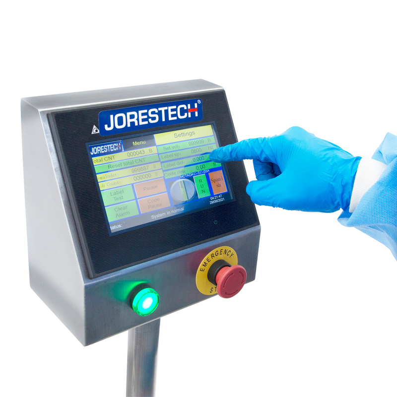 Automatic Label Applicator for Small Round Containers