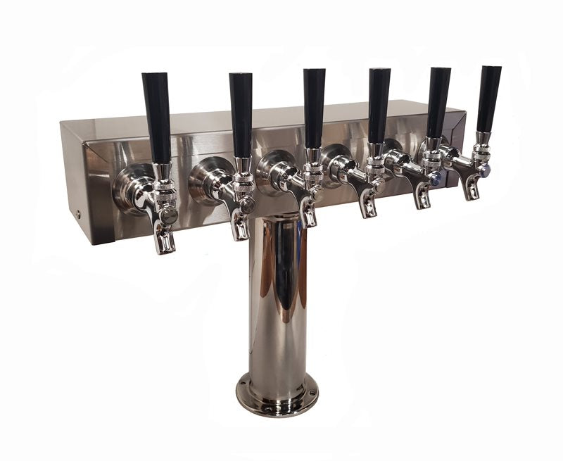 American style Box T Tower with 3" pedestal, Glycol Ready, SS304 contact, 4-10 Faucets