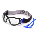 Anti-Fog Safety Glasses Convertible to Goggles with Removable Foam Seal, Temples & Headband