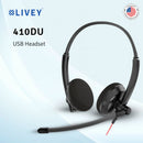 Auriculares USB LIVEY 410DU ENC, optimizados para UC