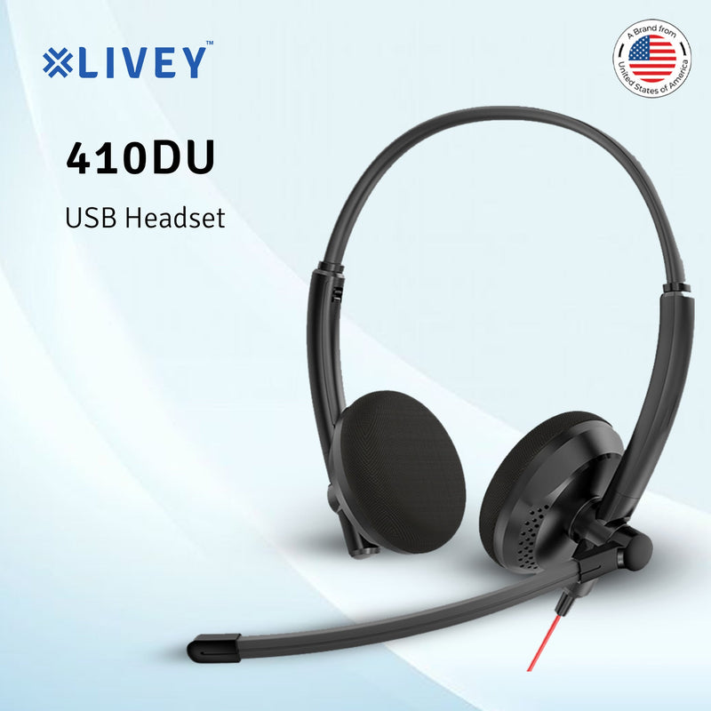 Auriculares USB LIVEY 410DU ENC, optimizados para UC