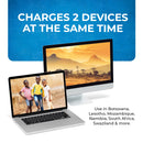 Adaptador de viaje para Sudáfrica y Botsuana - 2 en 1 - Tipo M - Diseño compacto (DB-10L)