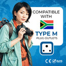 Adaptador de viaje para Sudáfrica y Botsuana - 2 en 1 - Tipo M - Diseño compacto (DB-10L)