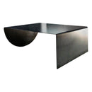 Asymmetrical Metal Coffee Table Heavy Duty Raw Steel