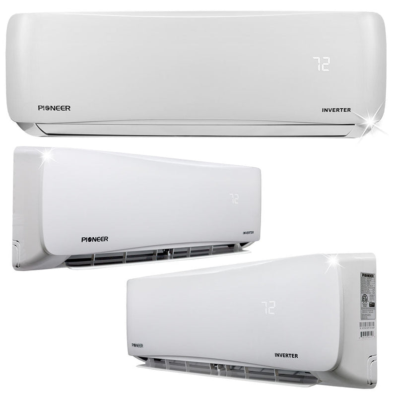 Triple 27,000 BTU 2.25-Ton 23.5 SEER2 Multi (3) Zone Wall Mount Air Conditioner Heat Pump 230-Volt