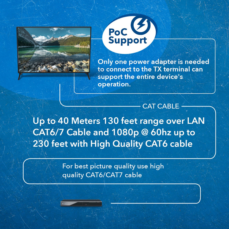Extensor HDMI Ultra HD HDBaseT de hasta 70 m a 4K por Cat5e/6 (EX-230UHD) 