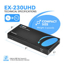 Extensor HDMI Ultra HD HDBaseT de hasta 70 m a 4K por Cat5e/6 (EX-230UHD) 