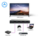 Conmutador HDMI Ultra HD 4x1 con extractor de audio y control remoto IR (UHD-401) 