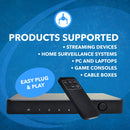 Conmutador HDMI Ultra HD 4x1 con extractor de audio y control remoto IR (UHD-401) 