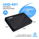 Conmutador HDMI Ultra HD 4x1 con extractor de audio y control remoto IR (UHD-401) 