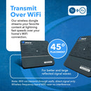 Transmisor y receptor HDMI inalámbrico 4K de OREI - Hasta 30 metros - Sin latencia - Perfecto para transmitir desde una computadora portátil, PC, cable, Netflix, YouTube y PS4 a un televisor HD o un proyector (WUHD-PRO100-K) 