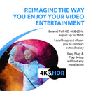 Extensor HDMI 4K con cable Cat6/7 de hasta 50 m (IR y salida de bucle) (UHD-EX165H-K)