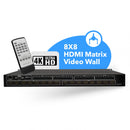 Matriz 8x8 con controlador de videowall 4K - Videowall 4x2 (UHD-808VW)