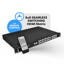 Matriz 8x8 con controlador de videowall 4K - Videowall 4x2 (UHD-808VW)