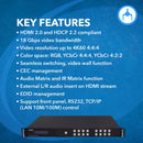 Matriz UHD 4x4 sin interrupciones de 18 Gbps (UHD-404VW) 